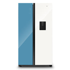 Hisense H670SDBL-WD 508L White + Blue Glass Delectable Side By Side Refrigerator With Water Dispenser (Copy)