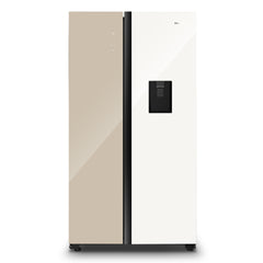 Hisense H670SDK-WD 508L White + Blue Glass Delectable Side By Side Refrigerator With Water Dispenser (Copy) (Copy)