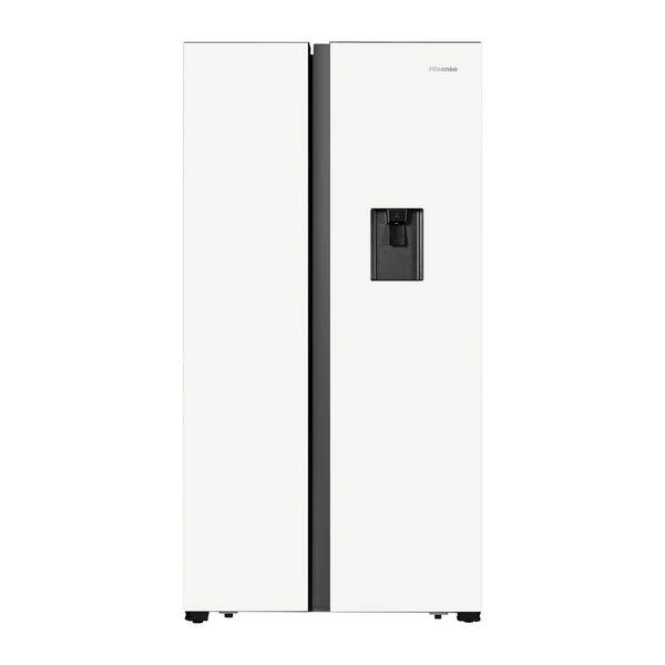 Hisense H670SDW-WD 508L White Glass Detectable Side By Side Refrigerator With Water Dispenser