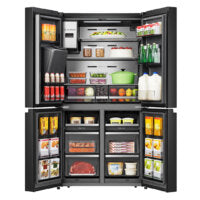 Hisense H750FSB-IDS 536L Black Stainless Steel Multi-Door Fridge/Freezer