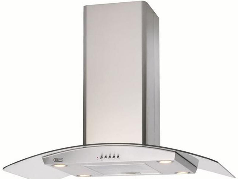 Defy Dch323 900 Island Curved Glass Extractor- Stainless Steel