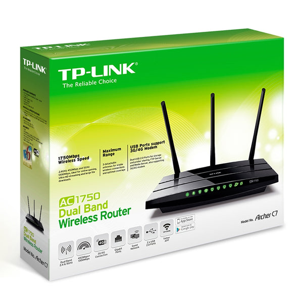 TP-LINK - AC1750 Wireless Dual Band Gigabit Router Archer C7