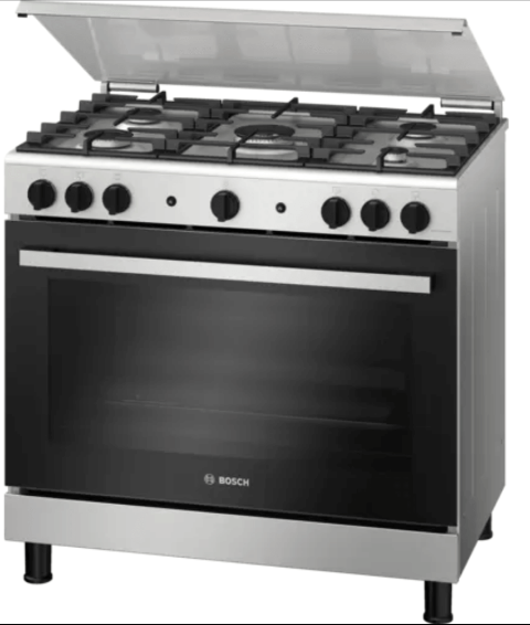 Bosch 90cm Full-gas Cooker – Stainless steel HGV1F0Y50Z